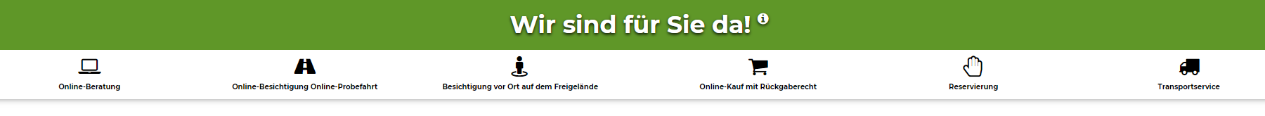 covid19-Banner für die Händlerhomepage