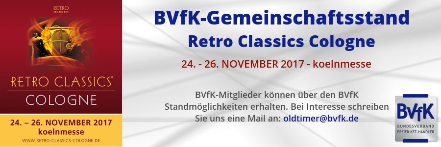 BVfK-Gemeinschaftsstand Retro Classics Cologne 2017
