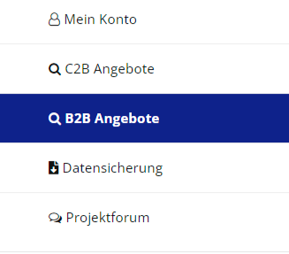 Menüpunkt B2B-Angebote