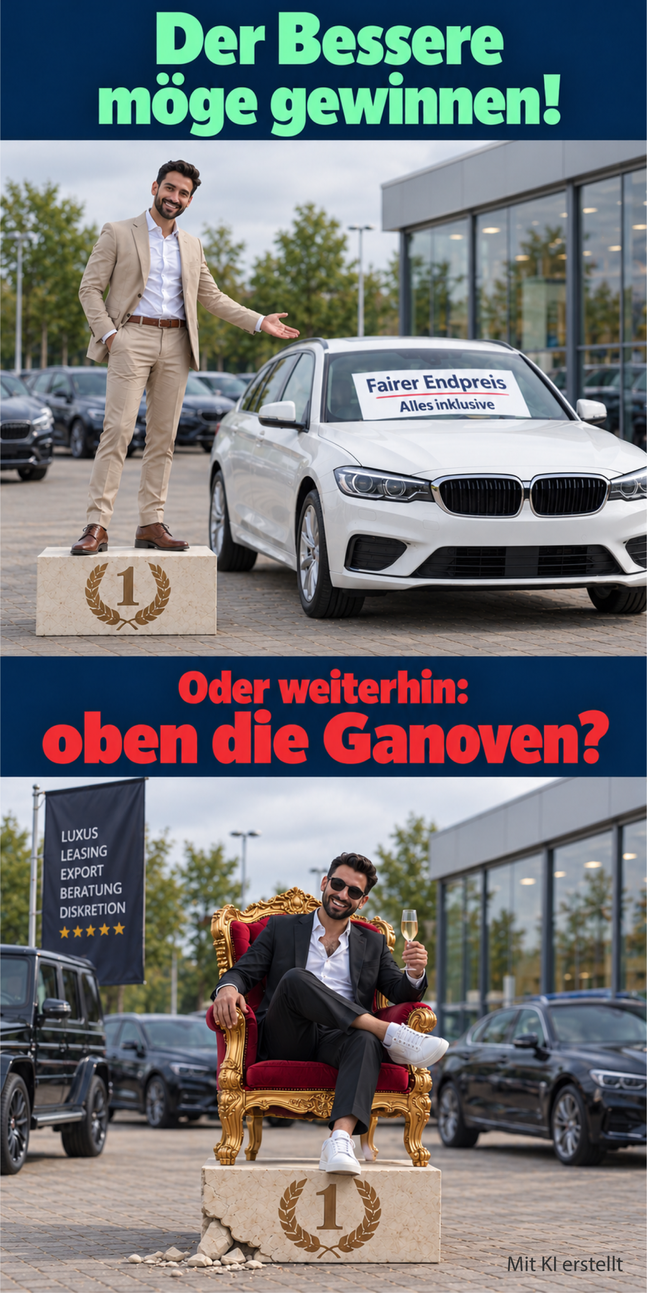 Der Bessere möge gewinnen statt: Oben die Ganoven