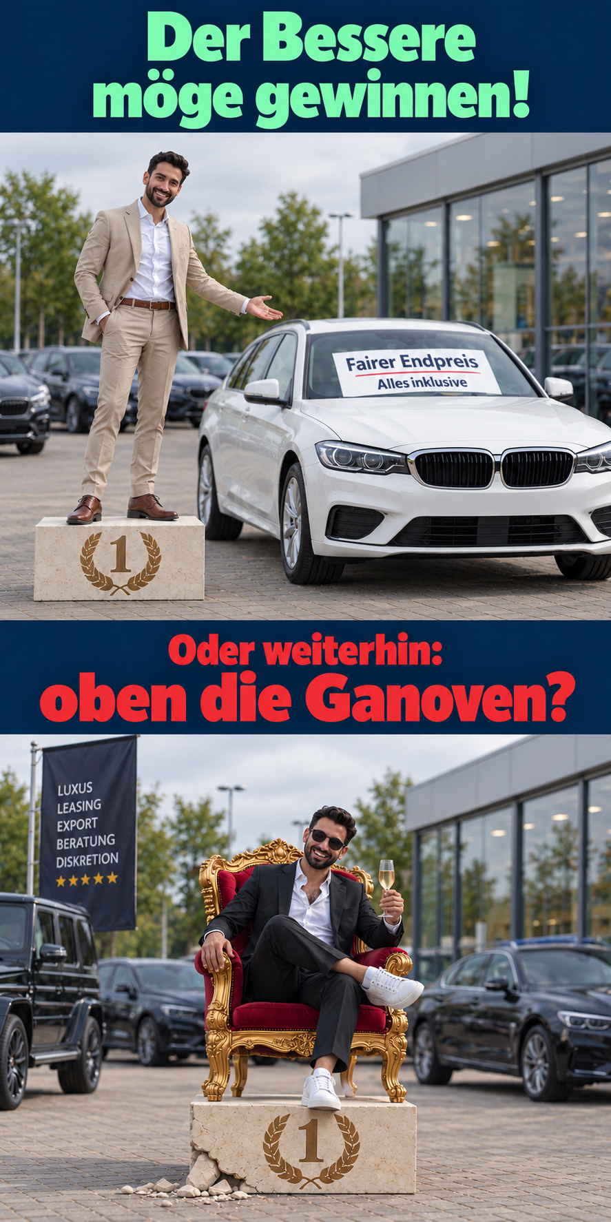 Der Bessere möge gewinnen statt: Oben die Ganoven